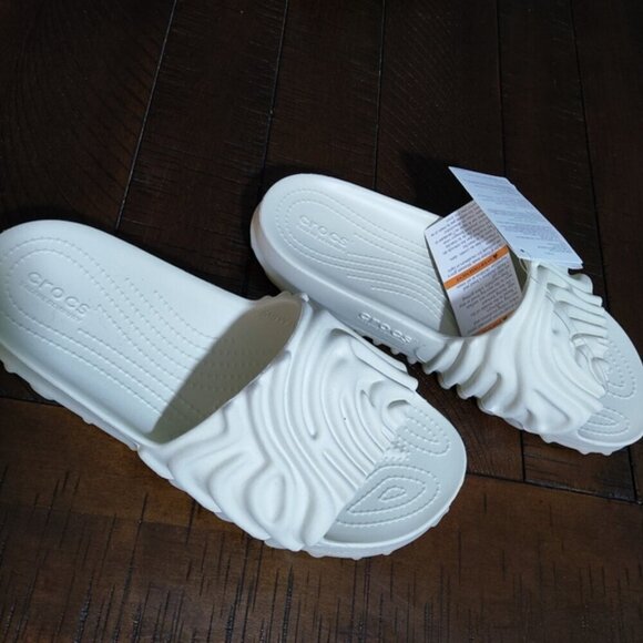 Crocs X Salehe Bembury The Pollex Slide - Parsnip NEW Cream Collab Sandals sz 10 - Picture 8 of 11